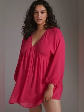 Anthropologie Forever That Girl Sheer Flowy Mini Dress (Size S)
